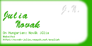 julia novak business card