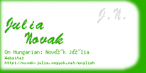 julia novak business card